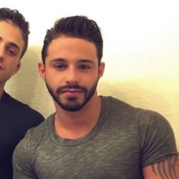 dark haired gay man